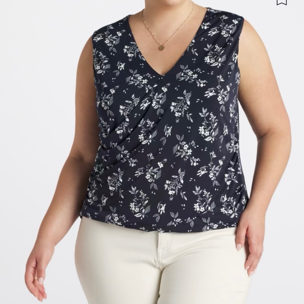 NWOT faux wrap top 1x